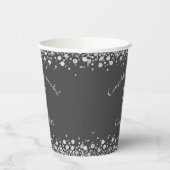 Veterinarian Graduation Grey Silver Papieren Bekers (Links)