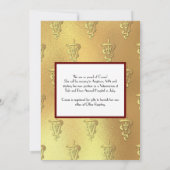 Veterinarian Graduation Maroon Gold  Kaart (Achterkant)