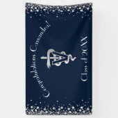 Veterinarian Graduation Navy Blue Silver Spandoek (Verticaal)