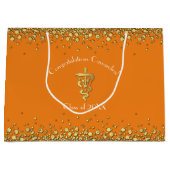 Veterinarian Graduation Orange Gold  Groot Cadeauzakje (Voorkant)