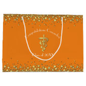 Veterinarian Graduation Orange Gold  Groot Cadeauzakje (Achterkant)