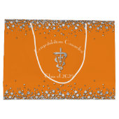 Veterinarian Graduation Orange Silver Groot Cadeauzakje (Achterkant)