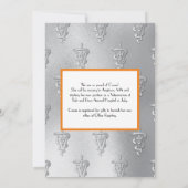 Veterinarian Graduation Orange Silver Kaart (Achterkant)