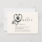 Veterinarian Graduation Party RSVP Kaartje (Voorkant)