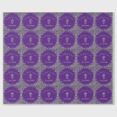 Veterinarian Graduation Purple Silver Cadeaupapier (Vlak)