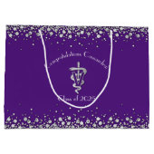 Veterinarian Graduation Purple Silver Groot Cadeauzakje (Achterkant)