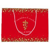 Veterinarian Graduation Red Gold Groot Cadeauzakje (Achterkant)