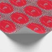 Veterinarian Graduation Red Silver Cadeaupapier (Hoek)