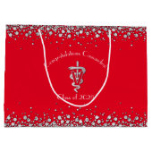 Veterinarian Graduation Red Silver Groot Cadeauzakje (Achterkant)