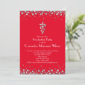 Veterinarian Graduation Red Silver Kaart (Staand voorkant)