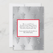 Veterinarian Graduation Red Silver Kaart (Achterkant)