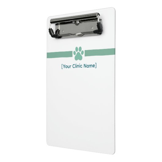 Veterinarian Mini Clipboard | Custom Staff Logo Mini Klembord (Angled2)