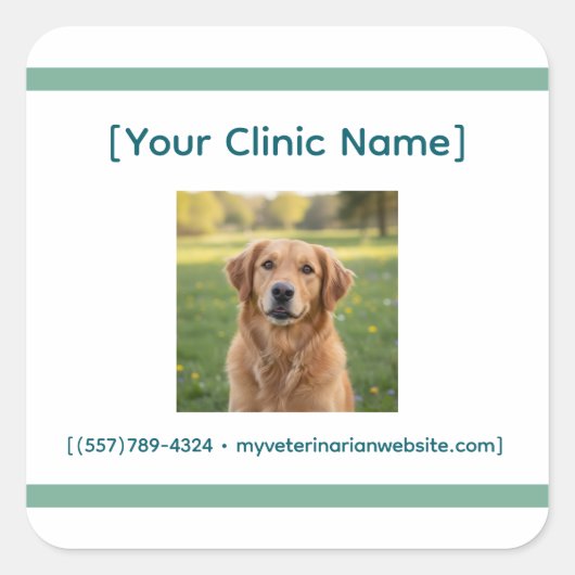 Veterinarian Office Sticker | Custom Logo (Voorkant)