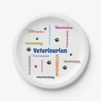 Veterinarian Paper Plates Papieren Bordje