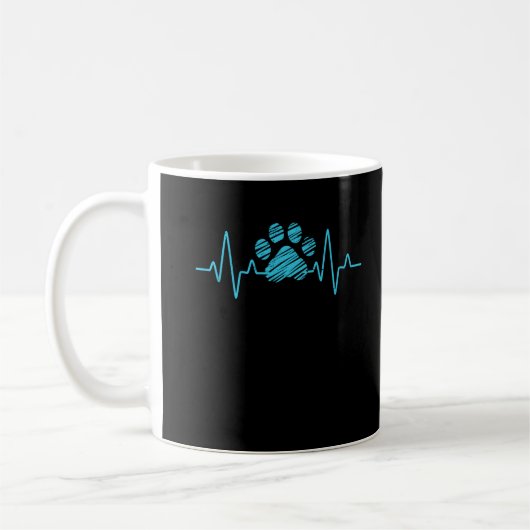 Veterinarian Paw Heartbeat Love Animals Vet Tech Koffiemok (Links)