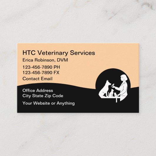 Veterinarian Pet Doctor Business Cards Visitekaartje (Voorkant)