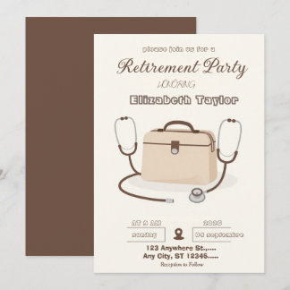 Veterinarian Retirement Party Invitation Kaart