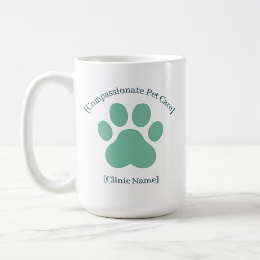 Veterinarian Staff Mug | Clinic Name Logo Template Koffiemok (Links)