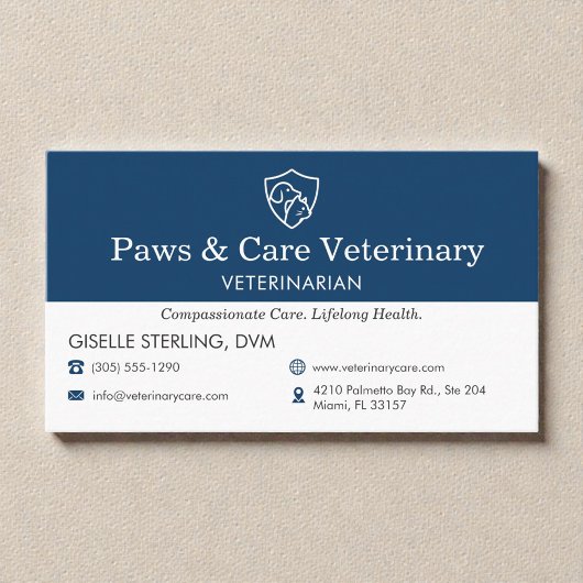 Veterinarian Vet Pet Office  Visitekaartje