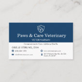 Veterinarian Vet Pet Office  Visitekaartje (Voorkant)