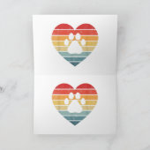 Veterinarian Vet Tech - Retro Sunset Paw Print Dog Bedankkaart (Binnen)