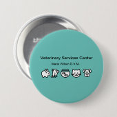 Veterinarian Veterinary Staff Name Pin Ronde Button 7,6 Cm (Voorkant /achterkant)
