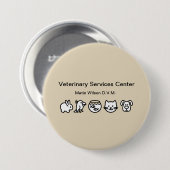 Veterinarian Veterinary Staff Name Pin Ronde Button 7,6 Cm (Voorkant /achterkant)