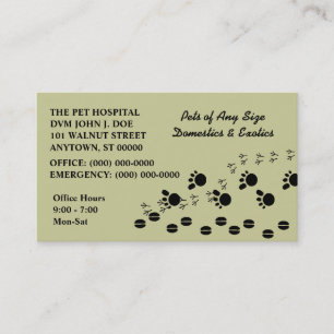 VETERINARIAN VETS PET SERVICE VISITEKAARTJES