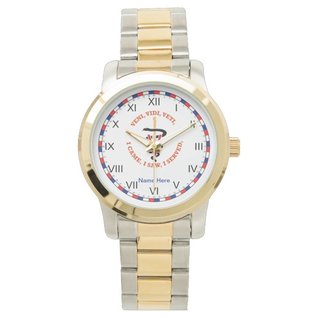 Veterinarian VV Caduceus Horloge (Voorkant)