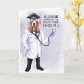 Veterinary Afstuderen Funny Hound Dog Doctor Kaart (Gele Bloem)