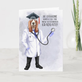 Veterinary Afstuderen Funny Hound Dog Doctor Kaart