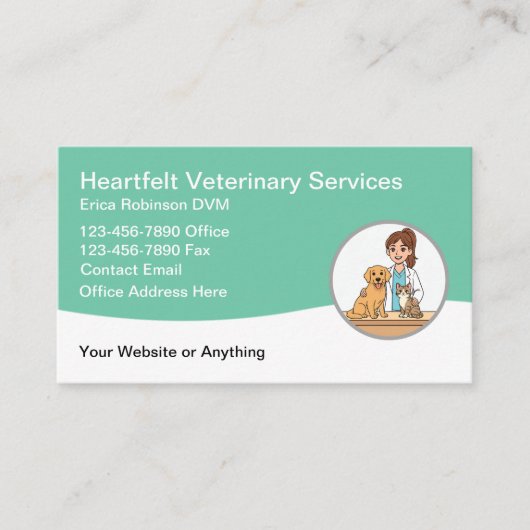Veterinary Animal Hospital Services Visitekaartje (Voorkant)