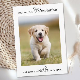 Veterinary Appreciation Pet Photo Veterinarian Bedankkaart