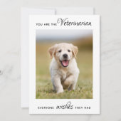Veterinary Appreciation Pet Photo Veterinarian Bedankkaart (Voorkant)