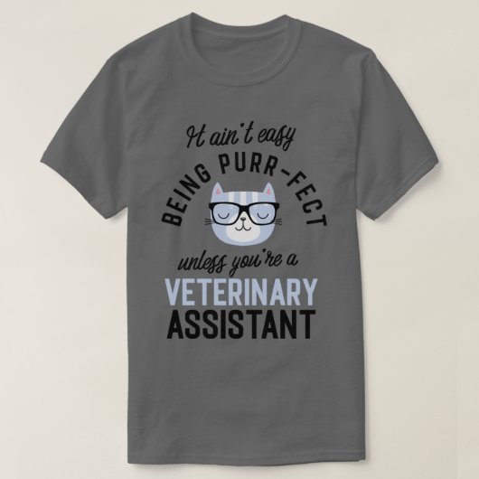 Veterinary Assistant Cat Gifts for Cat Lovers T-shirt (Design voorkant)