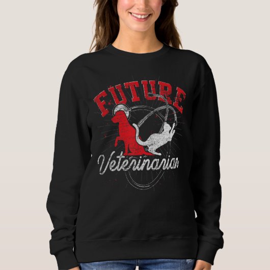 Veterinary Assistant Future Veterinarian Animal V Trui (Voorkant)