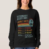 Veterinary Assistant Hourly Rate T-Shirt Retro Job (Voorkant)