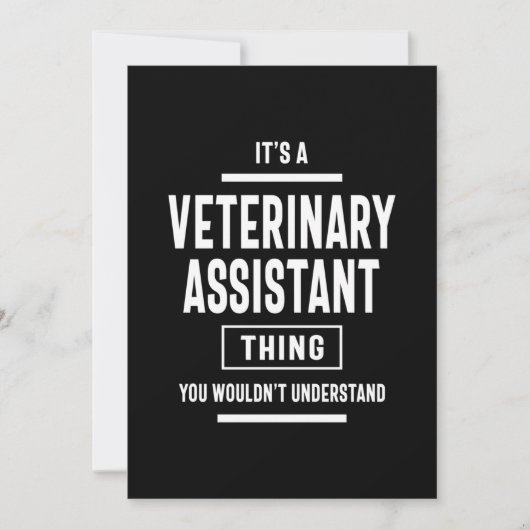 Veterinary Assistant Job Title Cadeau Bedankkaart (Voorkant)
