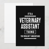Veterinary Assistant Job Title Cadeau Bedankkaart (Voorkant / Achterkant)