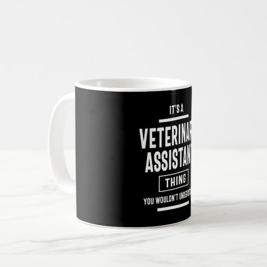 Veterinary Assistant Job Title Cadeau Koffiemok (Voorkant links)