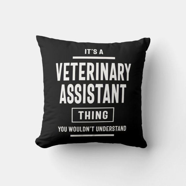 Veterinary Assistant Job Title Cadeau Kussen (Voorkant)