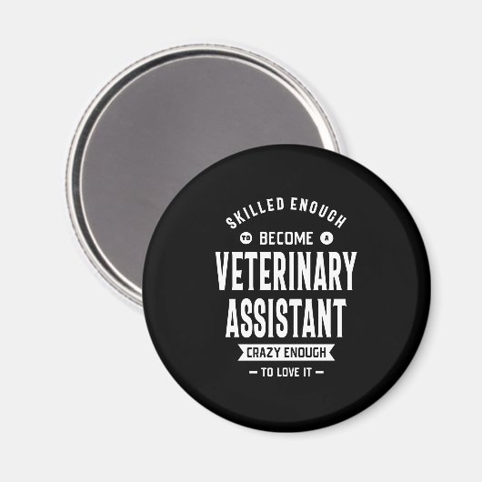 Veterinary Assistant Job Title Cadeau Magneet (Voorkant / Achterkant)
