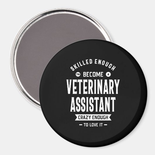 Veterinary Assistant Job Title Cadeau Magneet (Voorkant / Achterkant)