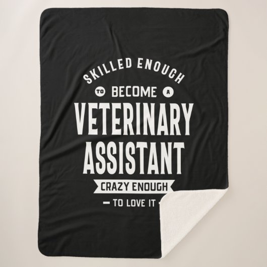 Veterinary Assistant Job Title Cadeau Sherpa Deken (Voorkant)