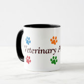 Veterinary Assistant-kleurrijke verfafdrukken Mok (Voorkant links)