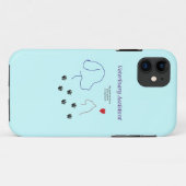 Veterinary Assistant-Paw-afdrukken op mijn hart Case-Mate iPhone Case (Achterkant (horizontaal))