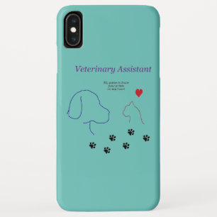 Veterinary Assistant-Paw-afdrukken op mijn hart Case-Mate iPhone Case