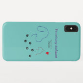 Veterinary Assistant-Paw-afdrukken op mijn hart Case-Mate iPhone Case (Achterkant (horizontaal))