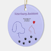 Veterinary Assistant-Paw-afdrukken op mijn hart Keramisch Ornament (Links)