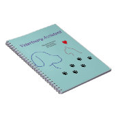 Veterinary Assistant-Paw-afdrukken op mijn hart Notitieboek (Rechterzijde)